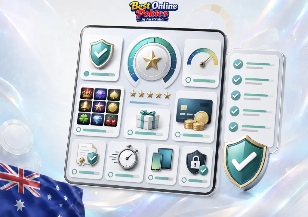 Pokies casino rating system by key criteria